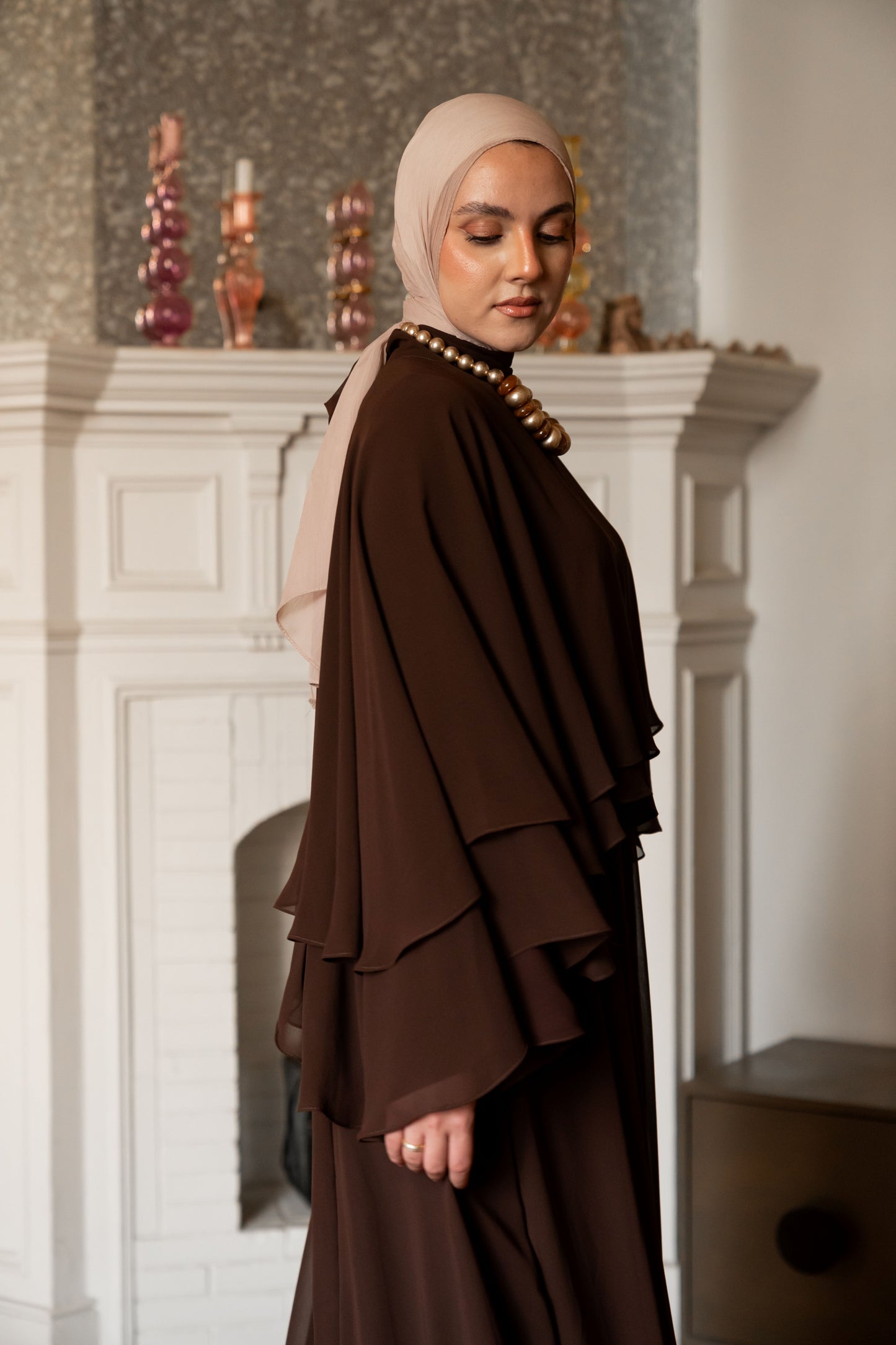 "Serena” dress in brown