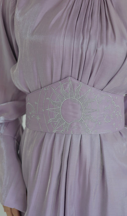 “Soleil” dress in lilac