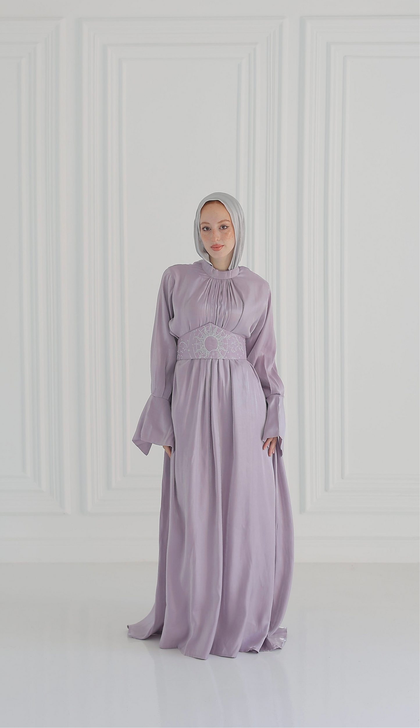 “Soleil” dress in lilac