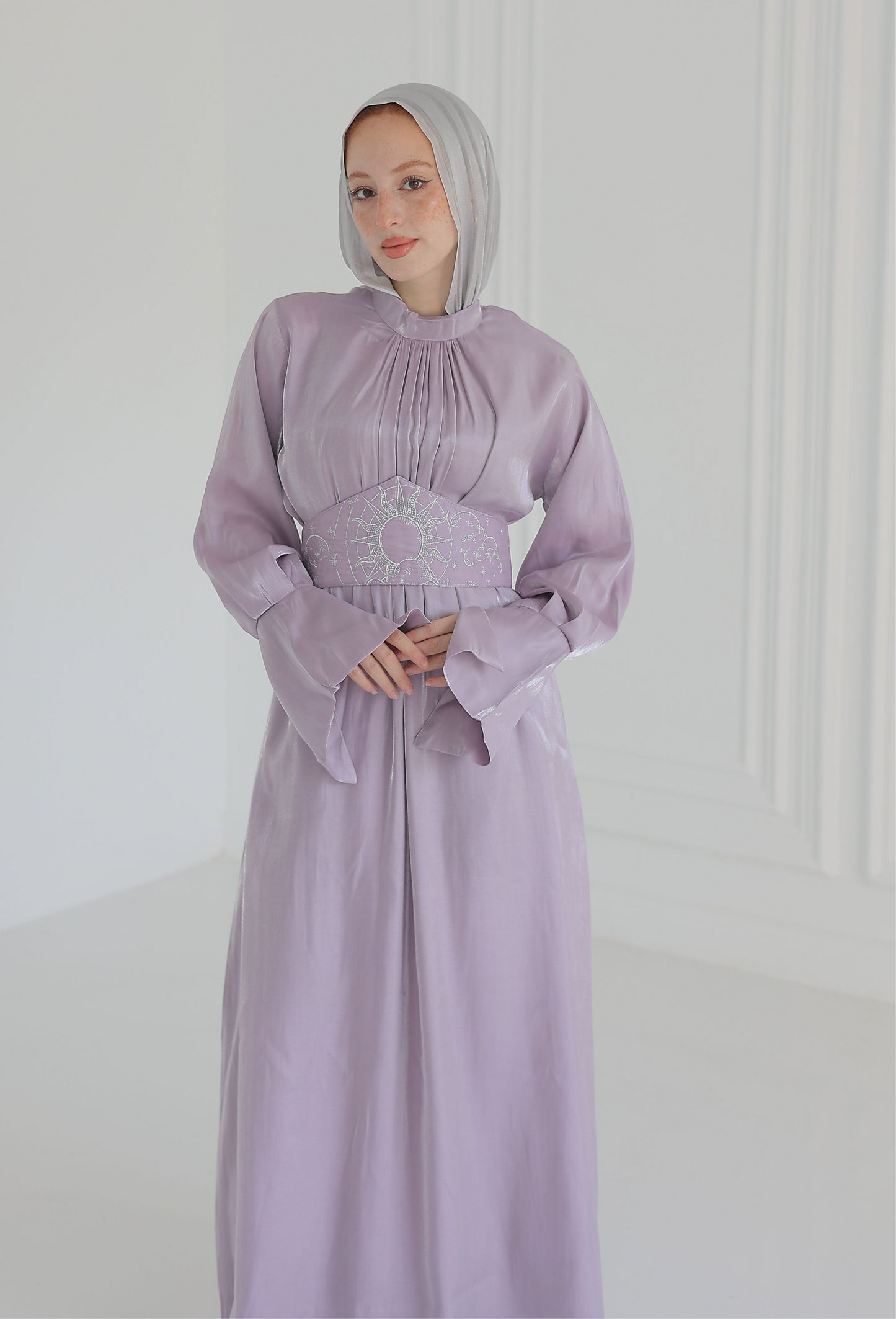 “Soleil” dress in lilac