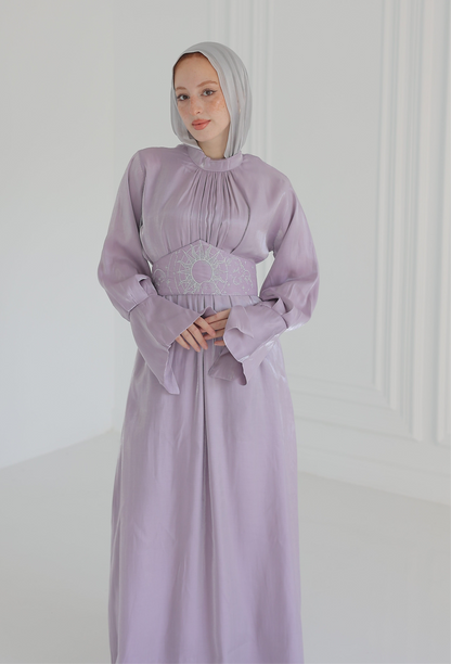 “Soleil” dress in lilac