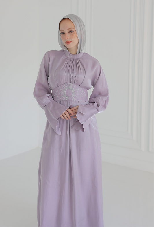 “Soleil” dress in lilac