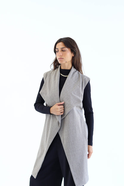 The "BLAZE" Wool Vest in Cafe