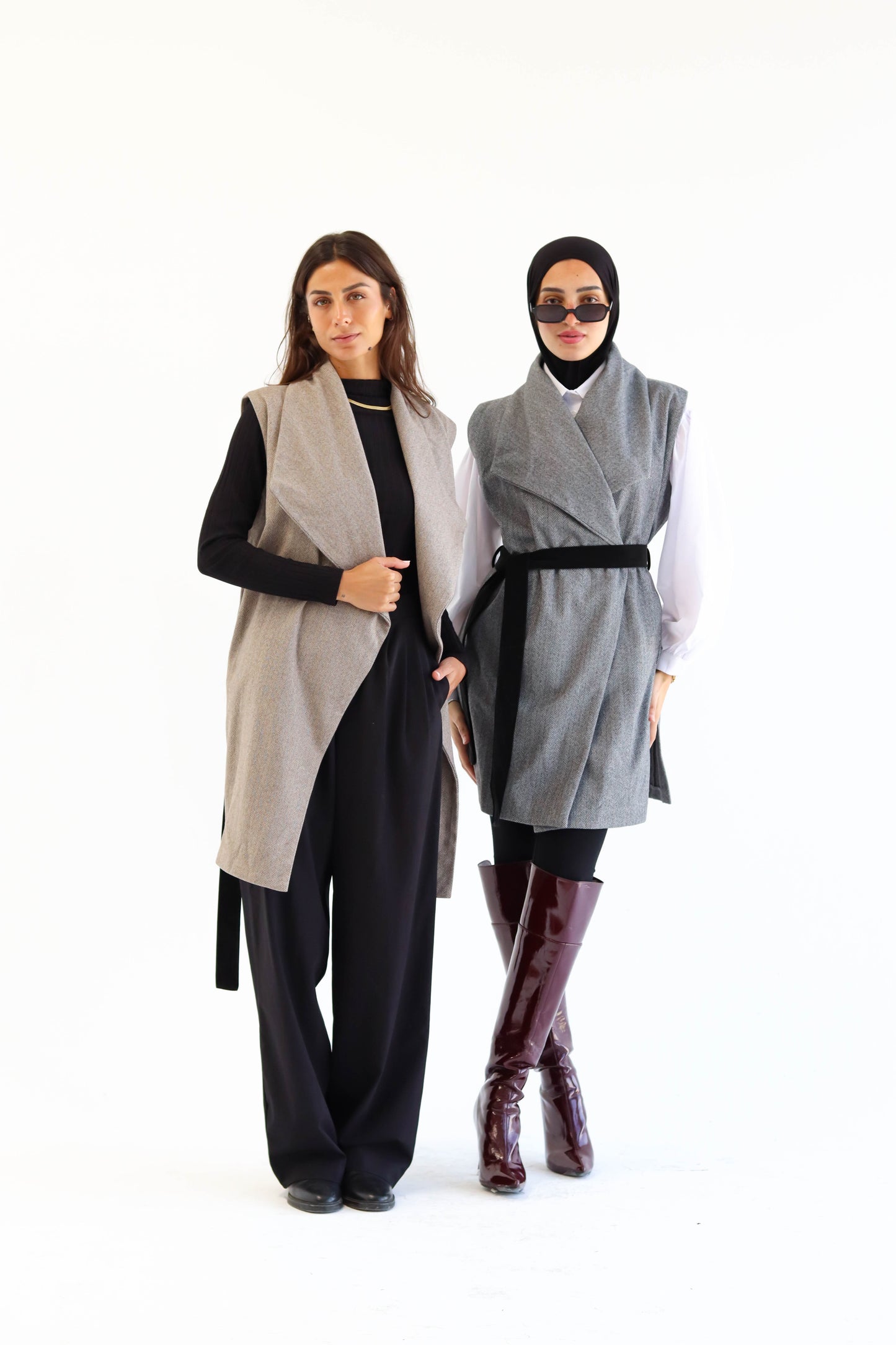 The "BLAZE" Wool Vest in Cafe