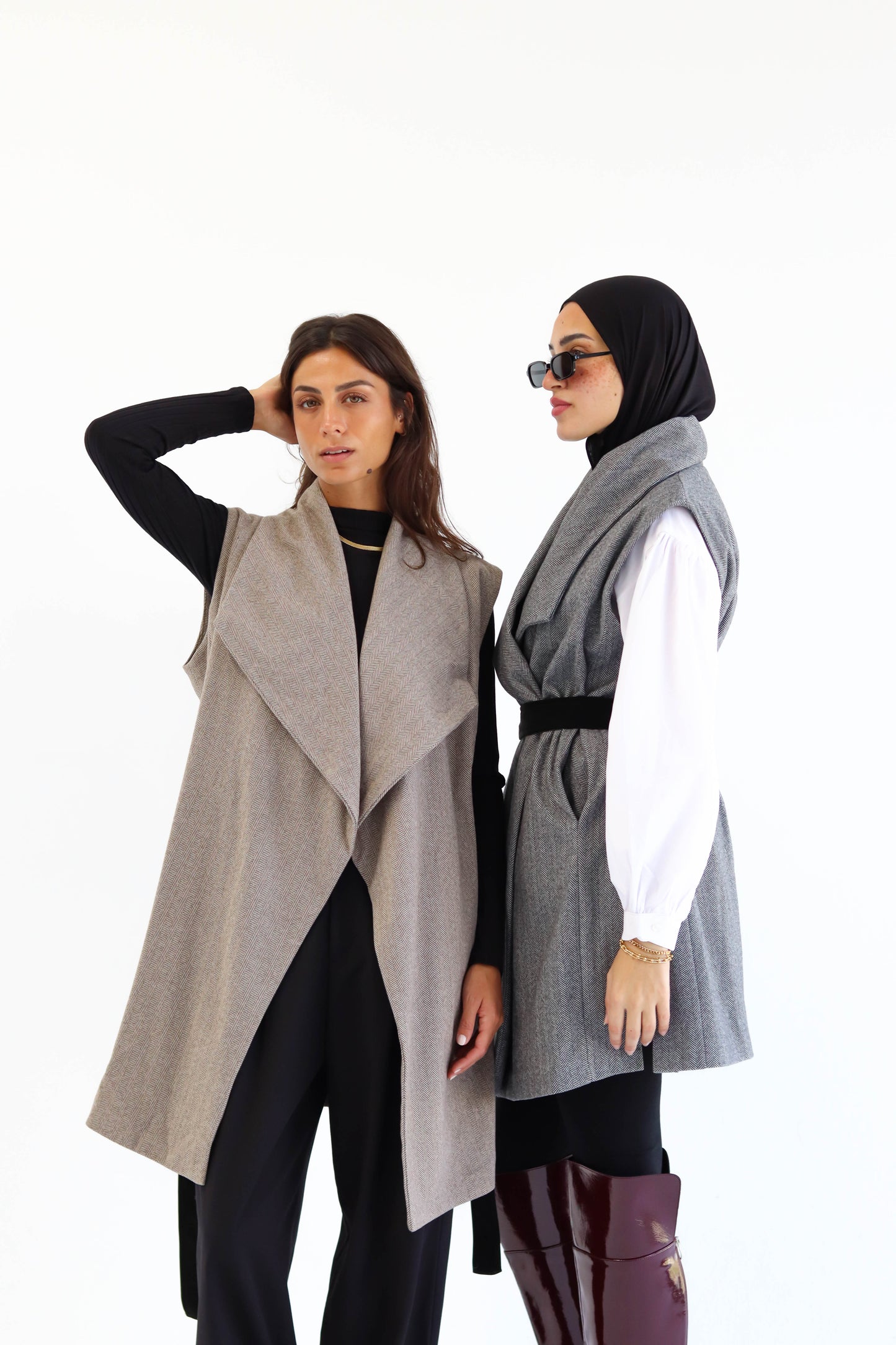 The "BLAZE" Wool Vest in Cafe