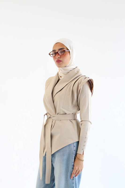 The "OPAL" Vest in Beige