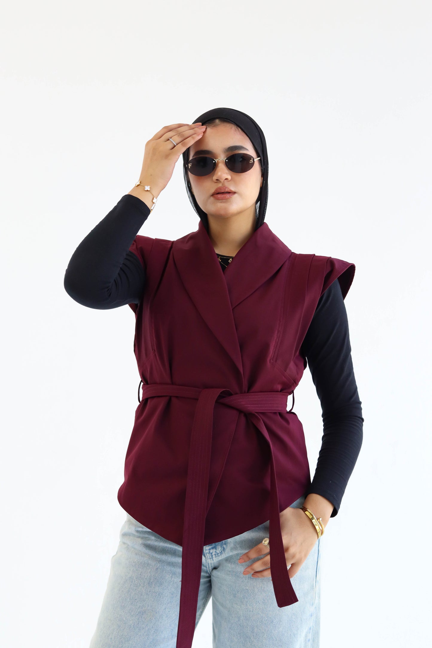 The "OPAL" Vest in Burgundy