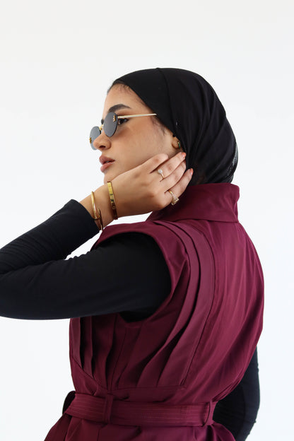 The "OPAL" Vest in Burgundy