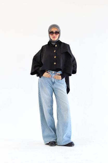 The "IVY" Cape in black