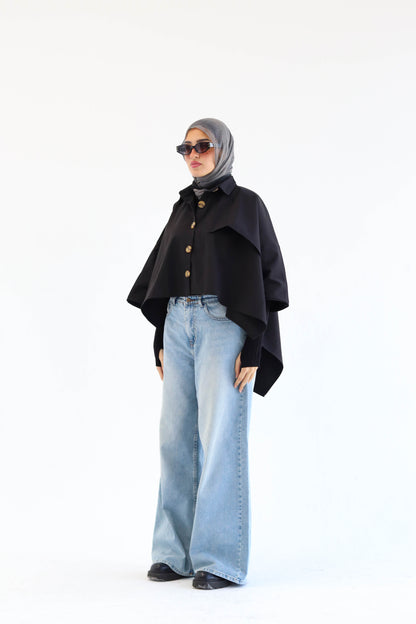 The "IVY" Cape in black