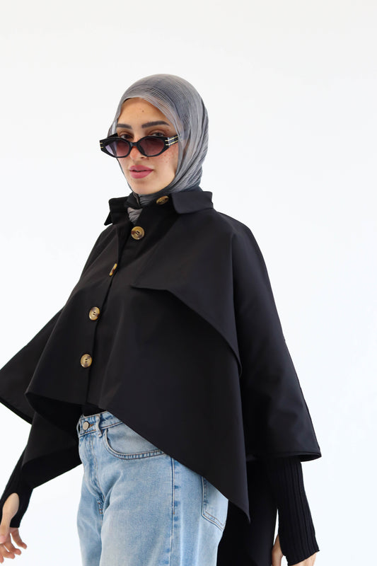 The "IVY" Cape in black