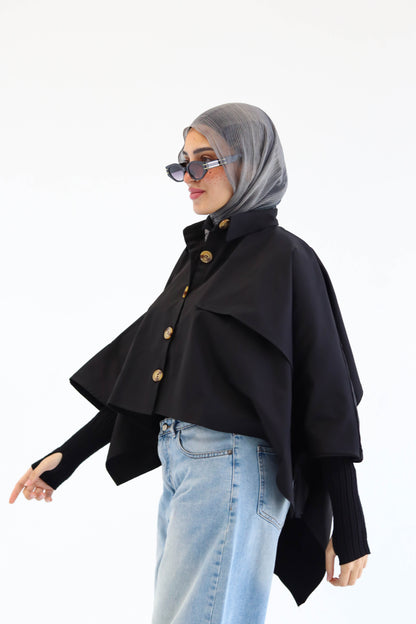 The "IVY" Cape in black
