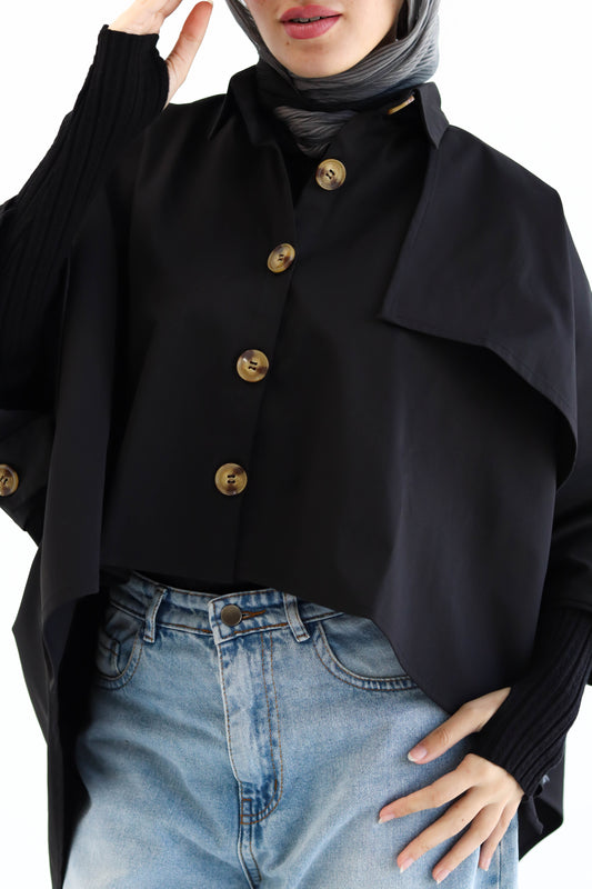 The "IVY" Cape in black