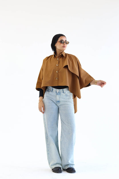 The "IVY" Cape in camel