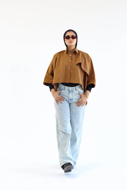 The "IVY" Cape in camel