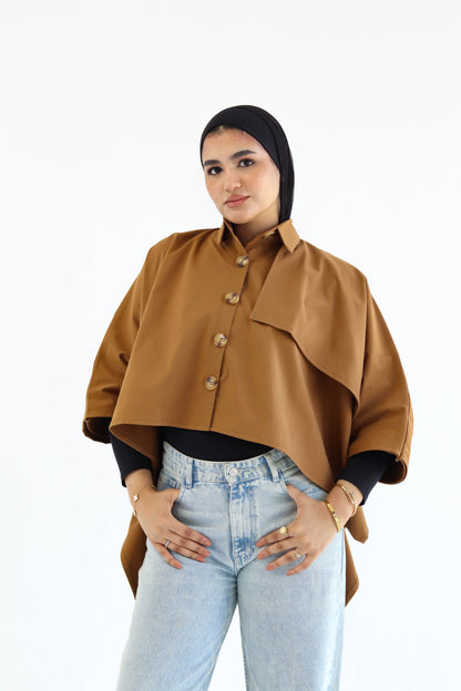 The "IVY" Cape in camel
