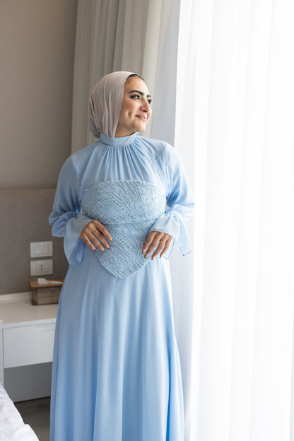 "Mila” dress in Baby Blue