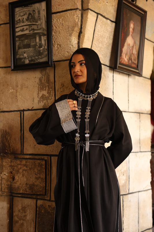 "Nour" Kaftan in Black