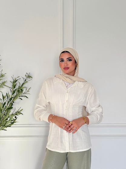 Victoria shirt in white [PRE-ORDER]