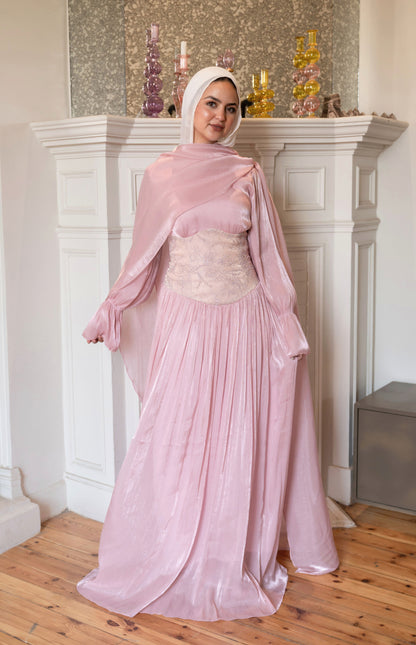 "Aria” dress in rose