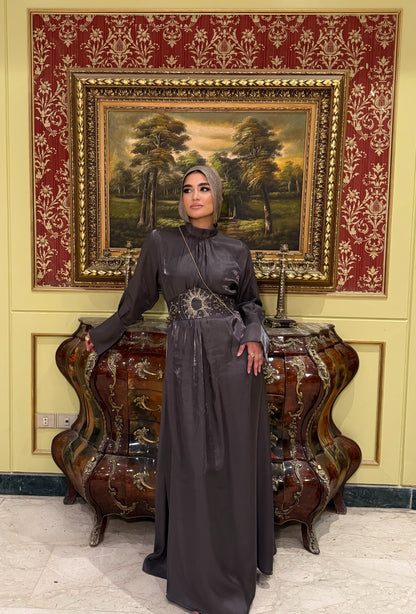 "Soleil” dress in brown