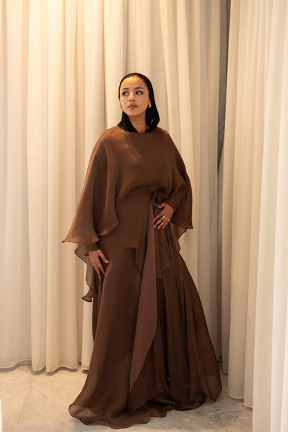 "Sofi” dress in brown [PRE-ORDER]