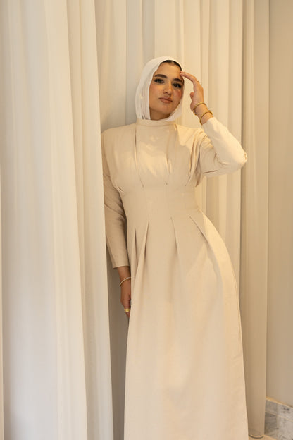 Bella Luxe Dress in Beige