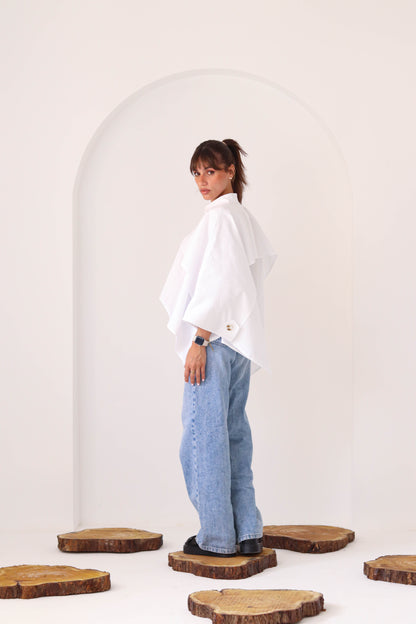 Cape buttoned shirt in Off-White