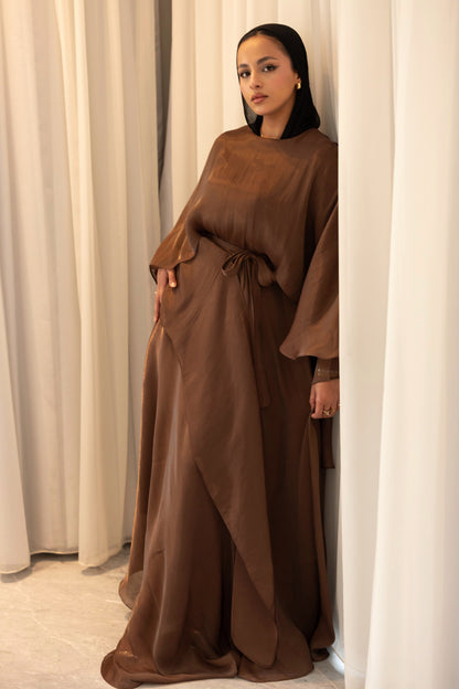 "Sofi” dress in brown [PRE-ORDER]