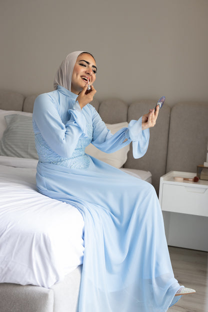 "Mila” dress in Baby Blue