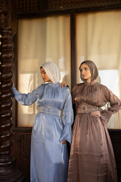 "Soleil” dress in copper