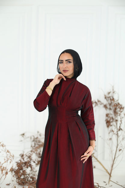 Bella Charm Dress in burgundy