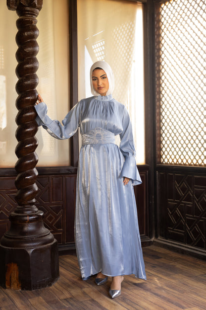 "Soleil” dress in baby blue