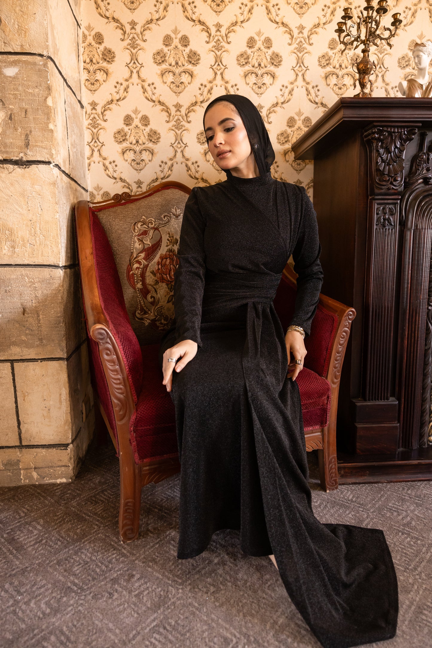 "Elen” dress in black [PRE-ORDER]
