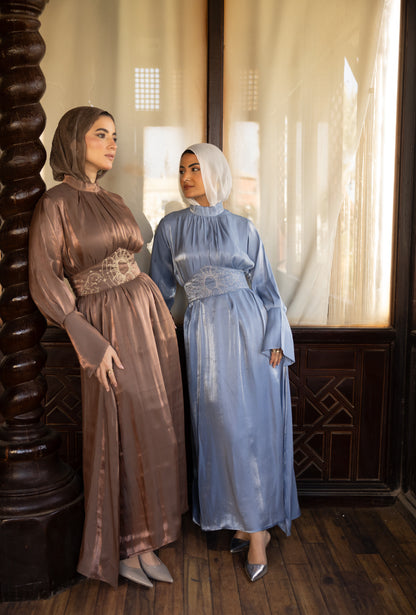 "Soleil” dress in copper
