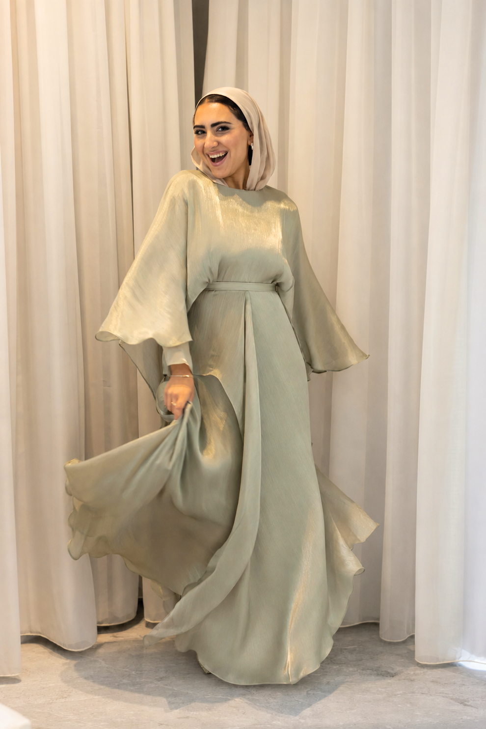 "Sofi” dress in olive