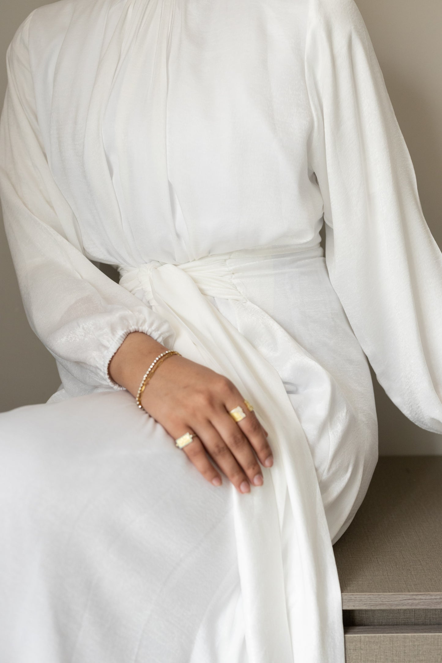"SOLA” dress in white