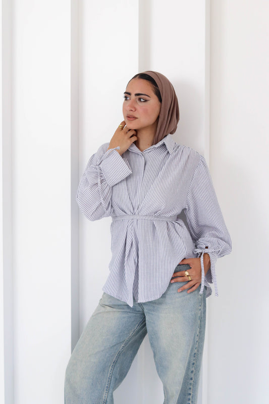 Sirena Shirt in Greyish Blue
