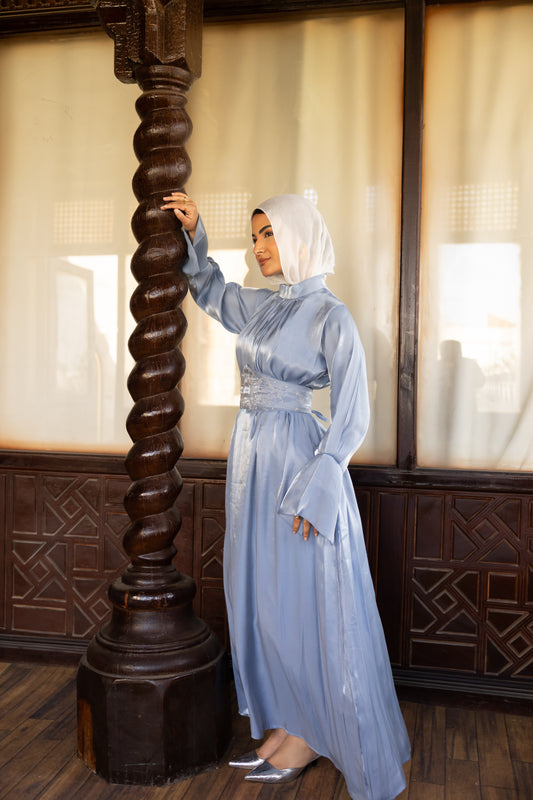 "Soleil” dress in baby blue