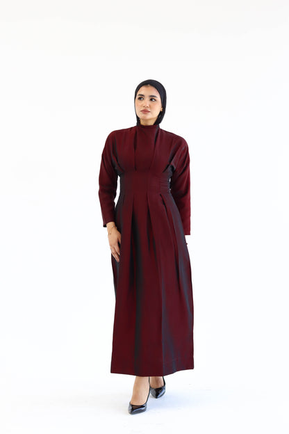 Bella Charm Dress in burgundy