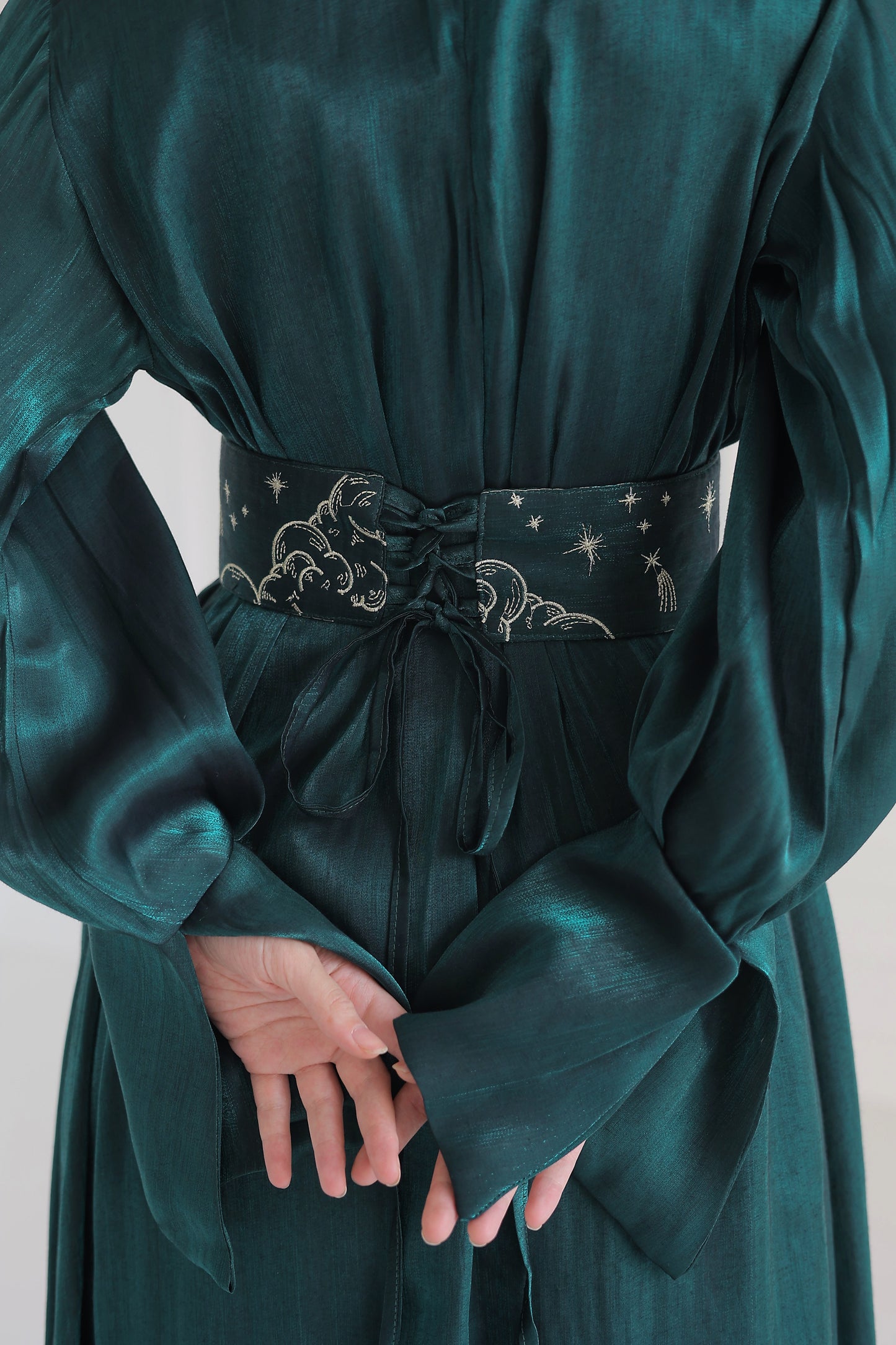 “Soleil” dress in Emerald