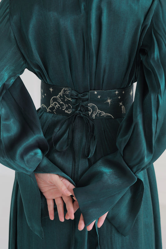 “Soleil” dress in Emerald