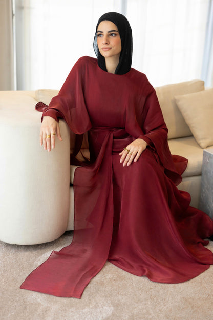 "Sofi” dress in burgundy