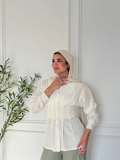 Victoria shirt in white [PRE-ORDER]