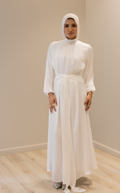 "SOLA” dress in white