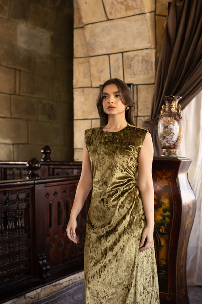 "Leen" Basic Dress in Olive