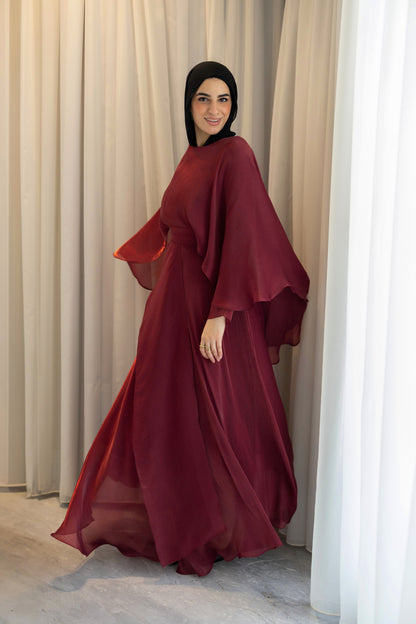 "Sofi” dress in burgundy