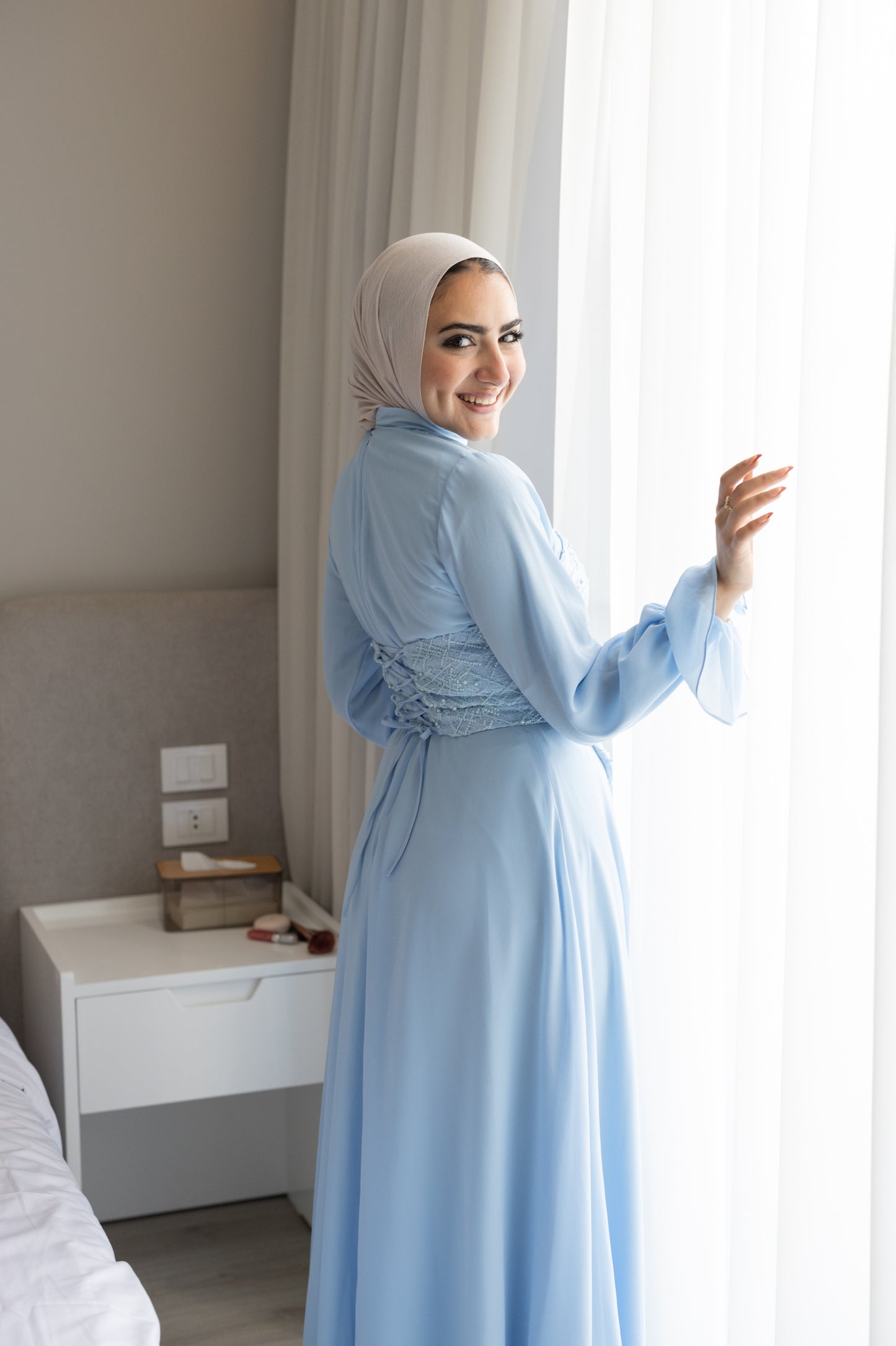 "Mila” dress in Baby Blue