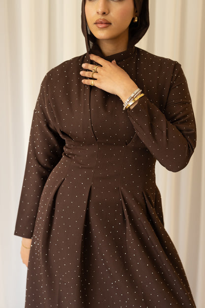 Bella Luxe Dress in Brown