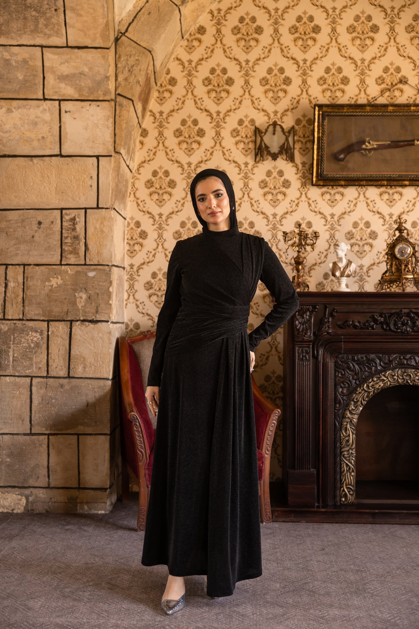 "Elen” dress in black [PRE-ORDER]